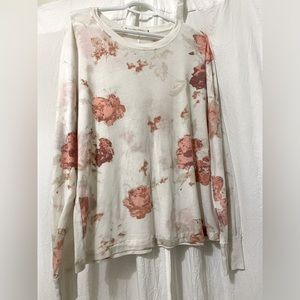 Free People floral cozy light and breathable long sleeve